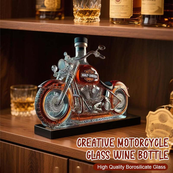 Chic Motorcycle Wine Bottle